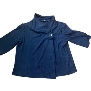 LAURA Petites Blue Cross-Over Sweater